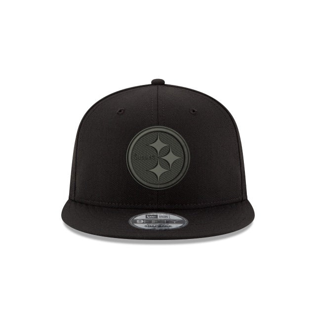 New Era Pittsburgh Steelers Black on Black 9FIFTY Snapback Hat - View 5