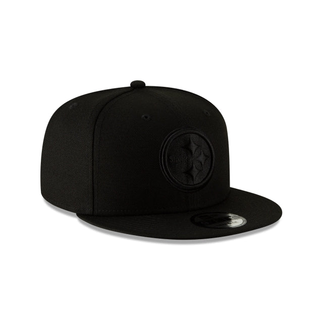New Era Pittsburgh Steelers Black on Black 9FIFTY Snapback Hat - View 6