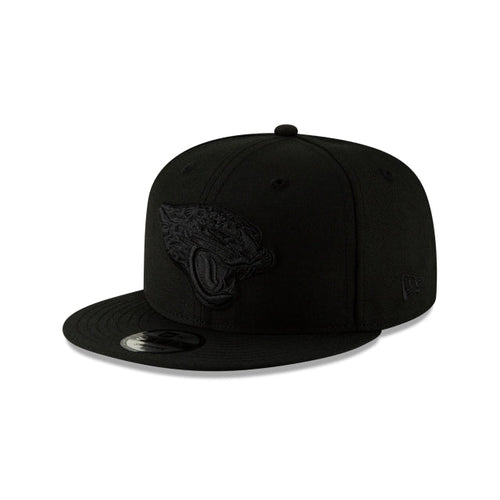 New Era Jacksonville Jaguars Black on Black 9FIFTY Snapback Hat - Black