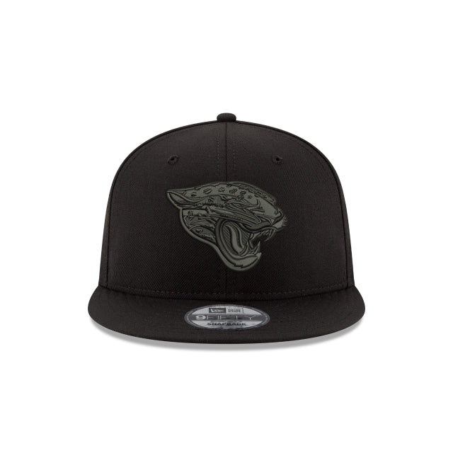 New Era Jacksonville Jaguars Black on Black 9FIFTY Snapback Hat - View 5