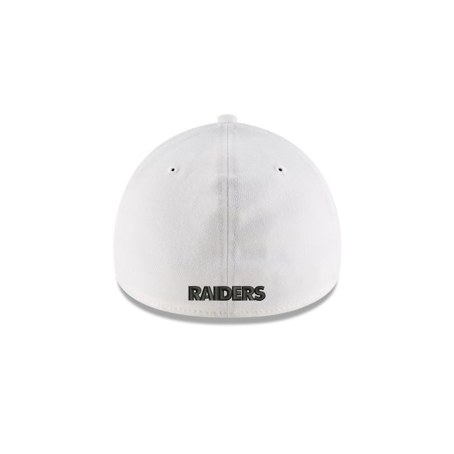 Las Vegas Raiders Classic 39THIRTY Stretch Fit Hat - White / Team Colors