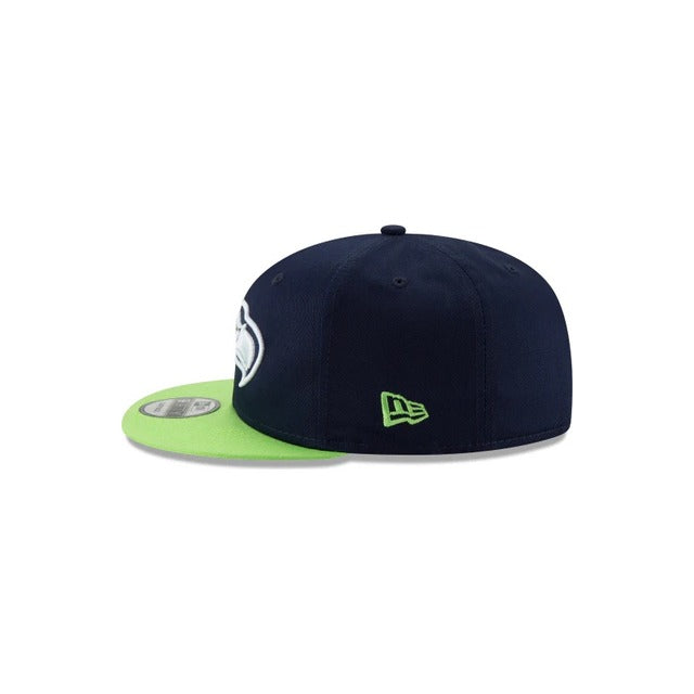 Seattle Seahawks Two Tone 9FIFTY Snapback Hat - Navy