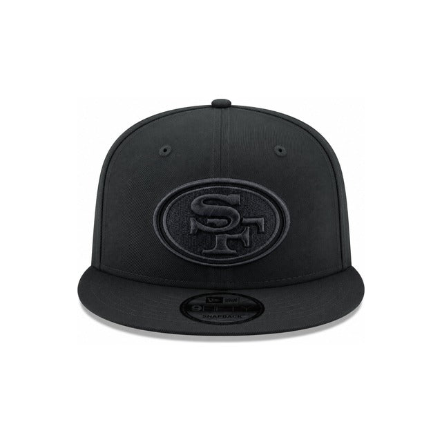 San Francisco 49ers Black on Black 9FIFTY Snapback Hat - Black