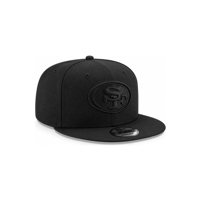 San Francisco 49ers Black on Black 9FIFTY Snapback Hat - Black