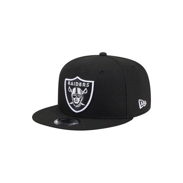 Las Vegas Raiders Black & White 9FIFTY Snapback Hat - Black