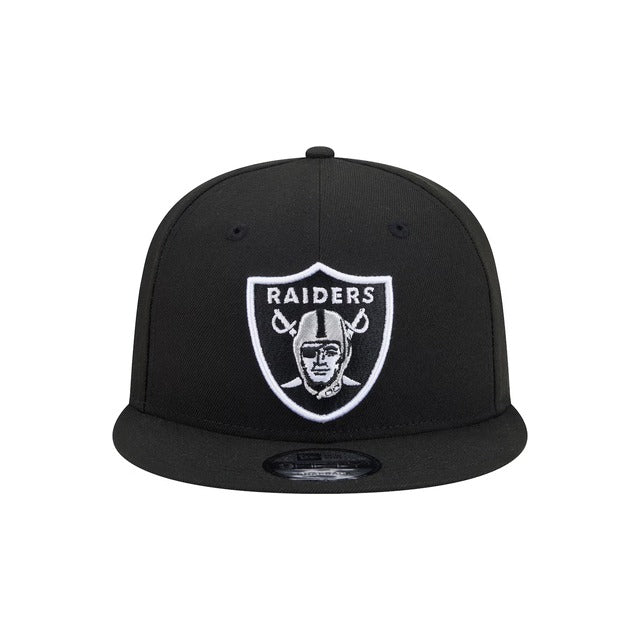 Las Vegas Raiders Black &amp; White 9FIFTY Snapback Hat - Black