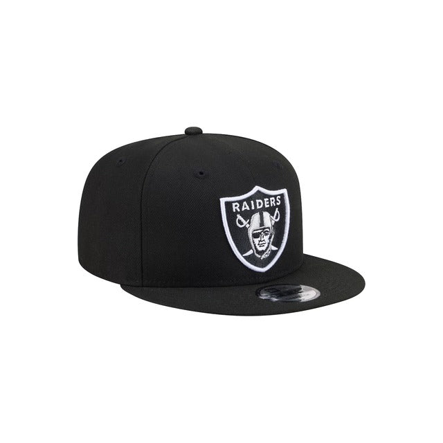 Las Vegas Raiders Black &amp; White 9FIFTY Snapback Hat - Black