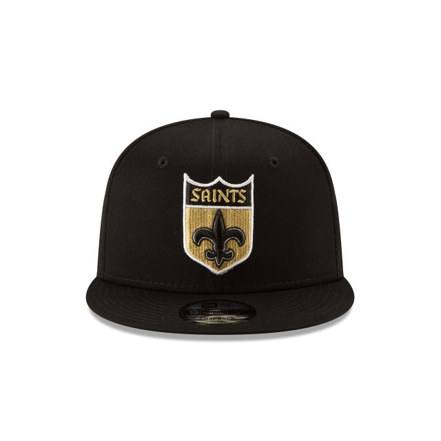 New Era New Orleans Saints Black on Black 9FIFTY Snapback Hat - View 4