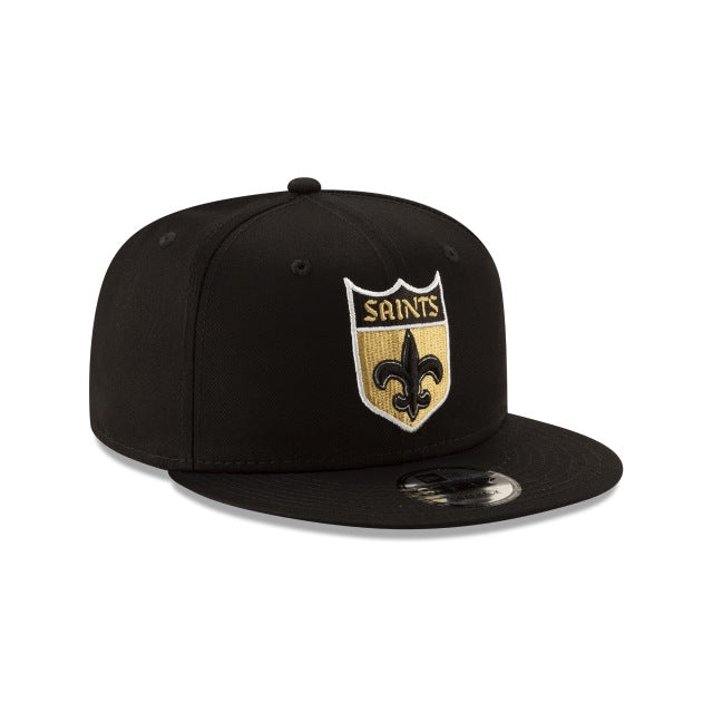 New Era New Orleans Saints Black on Black 9FIFTY Snapback Hat - View 3