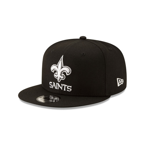 New Era New Orleans Saints Black & White 9FIFTY Snapback Hat - Black