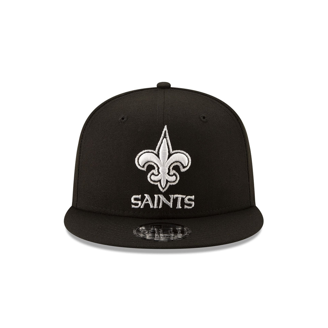 New Era New Orleans Saints Black &amp; White 9FIFTY Snapback Hat - View 4