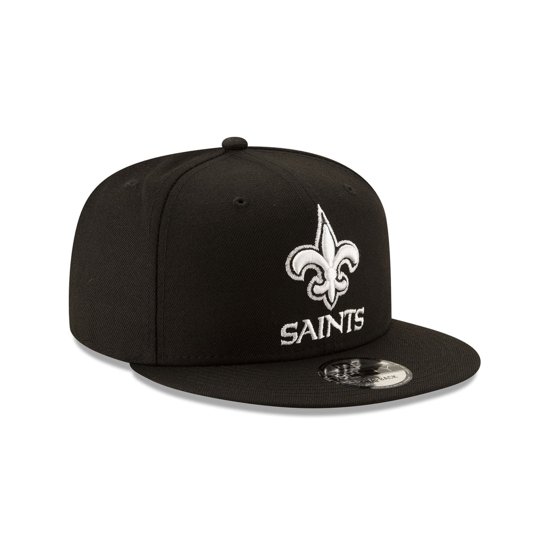 New Era New Orleans Saints Black &amp; White 9FIFTY Snapback Hat - View 3