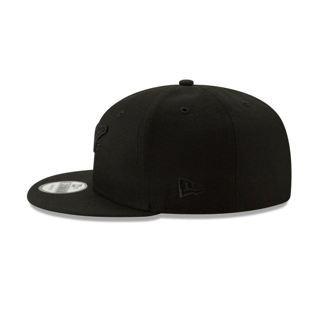 New Era Miami Dolphins Black on Black 9FIFTY Snapback Hat - View 6