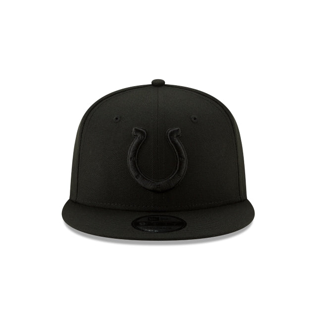 New Era Indianapolis Colts Black on Black 9FIFTY Snapback Hat - View 4