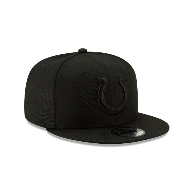 New Era Indianapolis Colts Black on Black 9FIFTY Snapback Hat - View 3