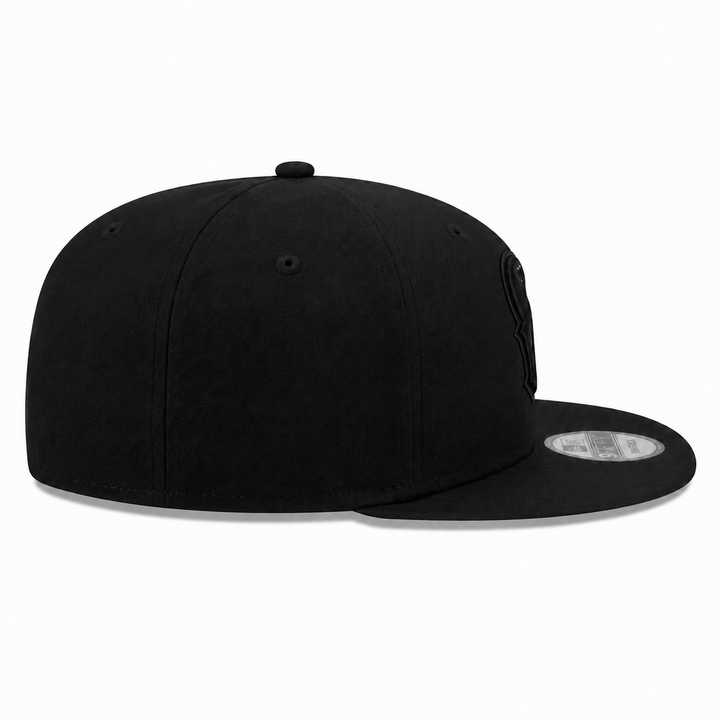 New Era Houston Texans Black on Black 9FIFTY Snapback Hat - Black