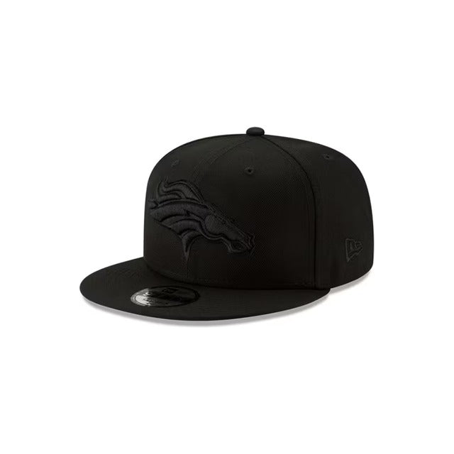 Denver Broncos Black on Black 9FIFTY Snapback Hat - Black