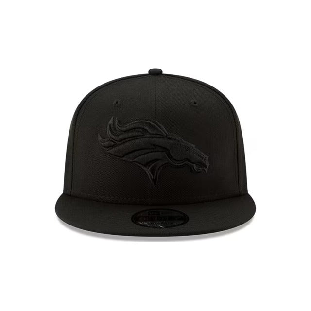 Denver Broncos Black on Black 9FIFTY Snapback Hat - Black