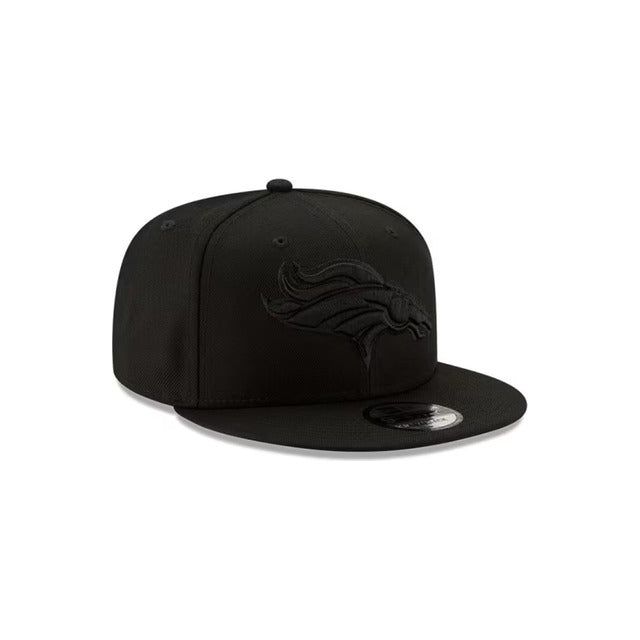Denver Broncos Black on Black 9FIFTY Snapback Hat - Black