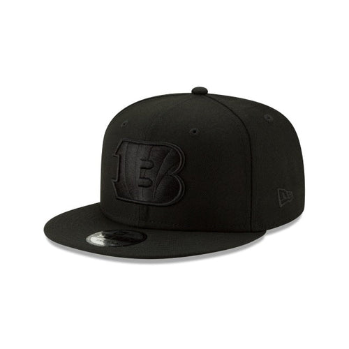 New Era Cincinnati Bengals Black on Black 9FIFTY Snapback Hat - Black