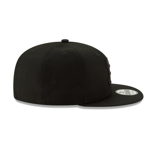 New Era Cincinnati Bengals Black on Black 9FIFTY Snapback Hat - View 2