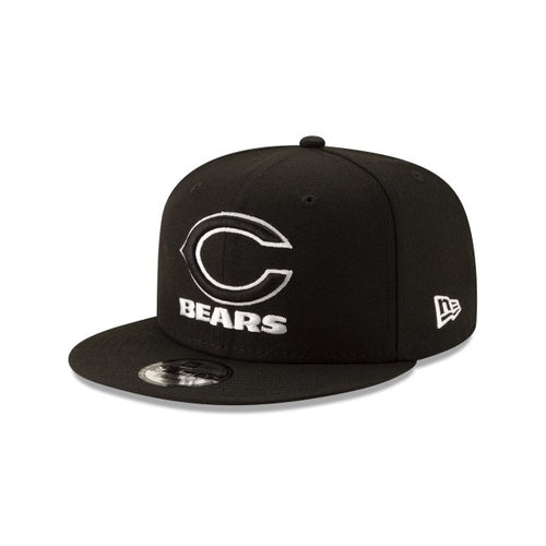 New Era Chicago Bears Black & White 9FIFTY Snapback Hat - Black