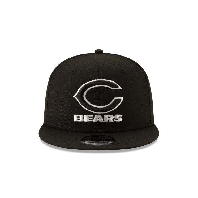 New Era Chicago Bears Black &amp; White 9FIFTY Snapback Hat - View 4