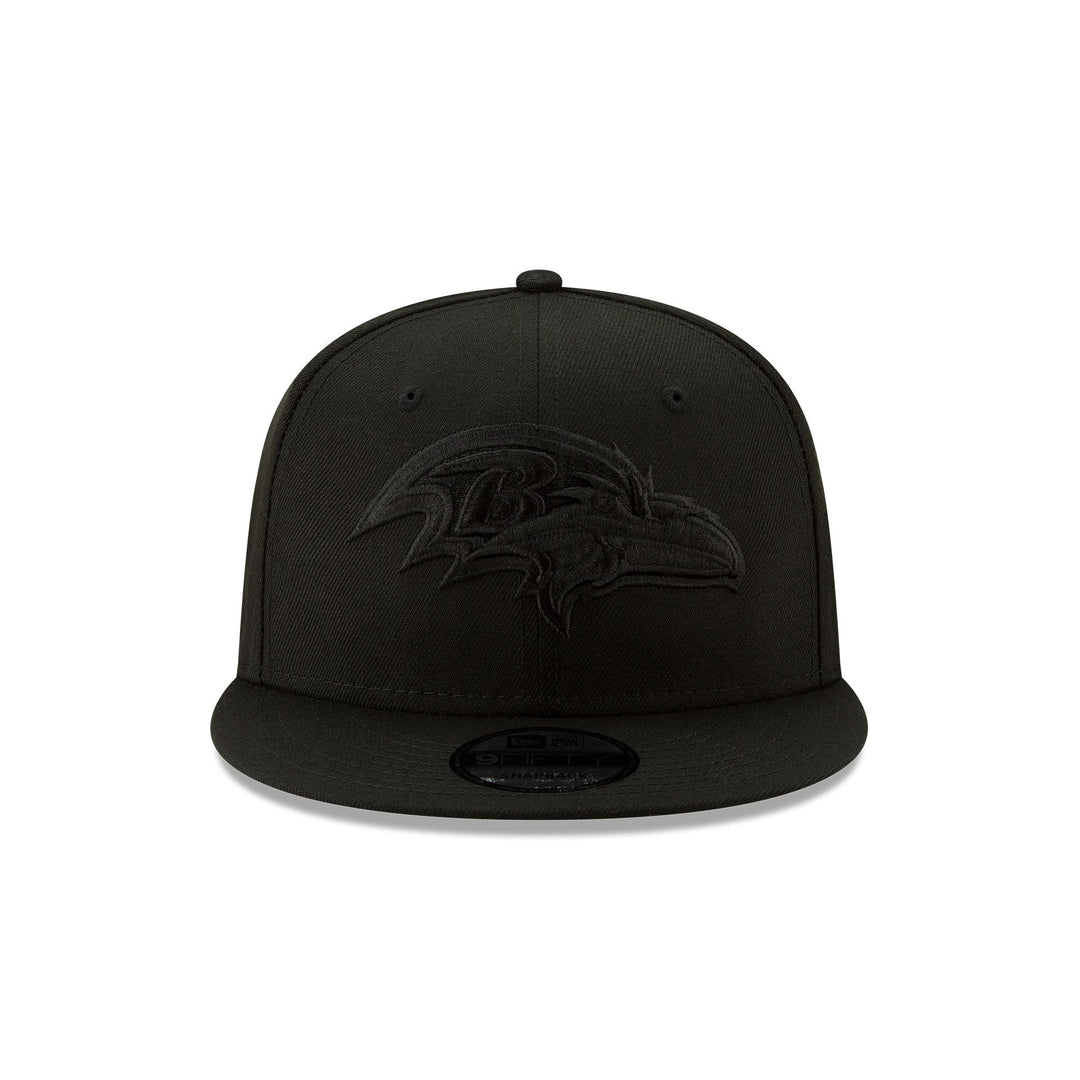 New Era Baltimore Ravens Basic Black on Black 9FIFTY Snapback Hat - View 4