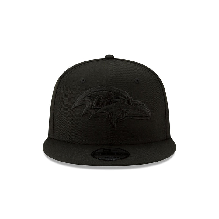 New Era Baltimore Ravens Basic Black on Black 9FIFTY Snapback Hat - View 4