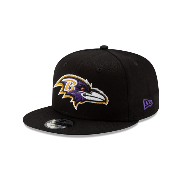 New Era Baltimore Ravens Black 9FIFTY Snapback Hat - View 1