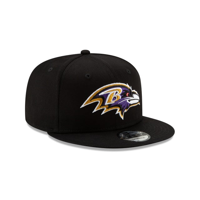 New Era Baltimore Ravens Black 9FIFTY Snapback Hat - View 3