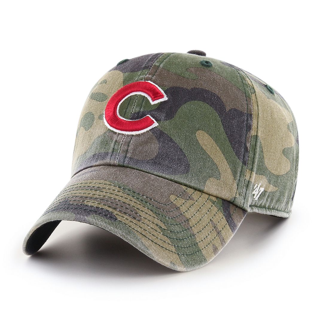 47 Brand Chicago Cubs Clean Up Adjustable Hat - Camo - Front