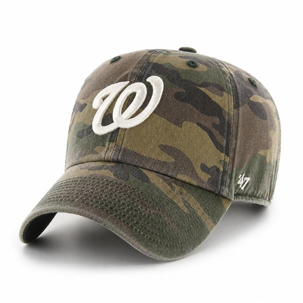 47 Brand Washington Nationals Clean Up Adjustable Hat - Camo - Front