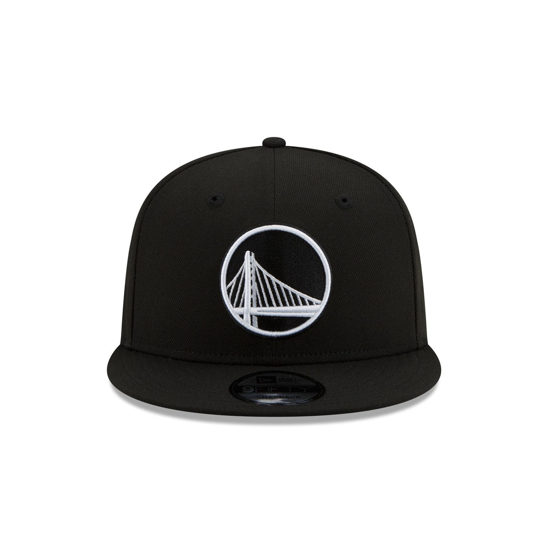 New Era Golden State Warriors Black &amp; White 9FIFTY Snapback Hat - View 4