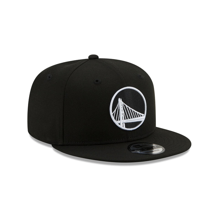 New Era Golden State Warriors Black &amp; White 9FIFTY Snapback Hat - View 3