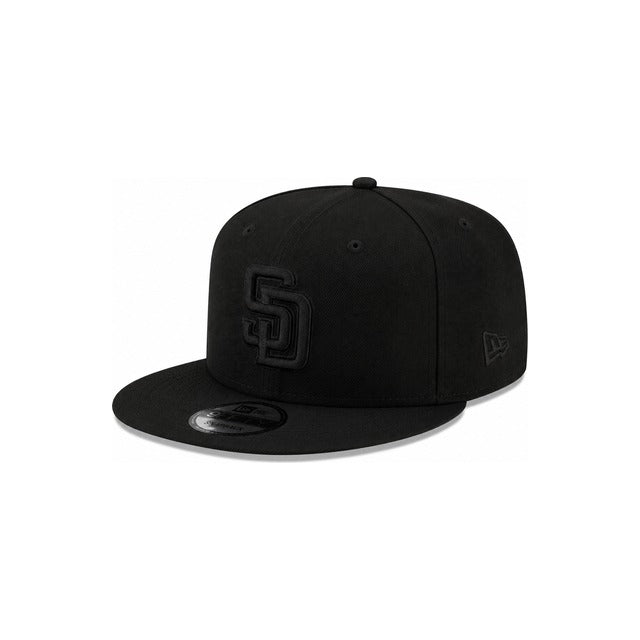 San Diego Padres Black on Black 9FIFTY Snapback Hat - Black
