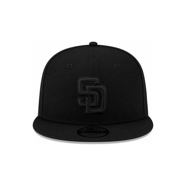 San Diego Padres Black on Black 9FIFTY Snapback Hat - Black