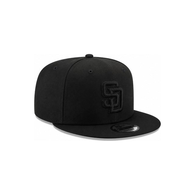 San Diego Padres Black on Black 9FIFTY Snapback Hat - Black