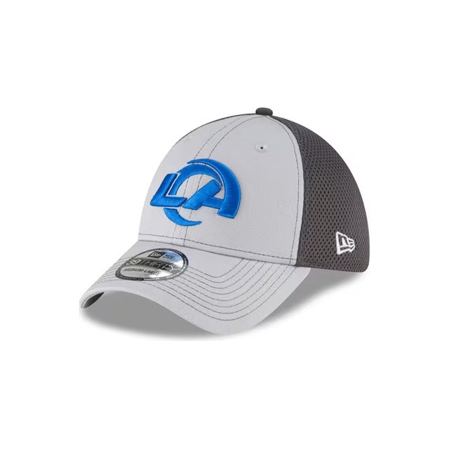 Los Angeles Rams Neo 39THIRTY Stretch Fit Hat - Gray / Navy