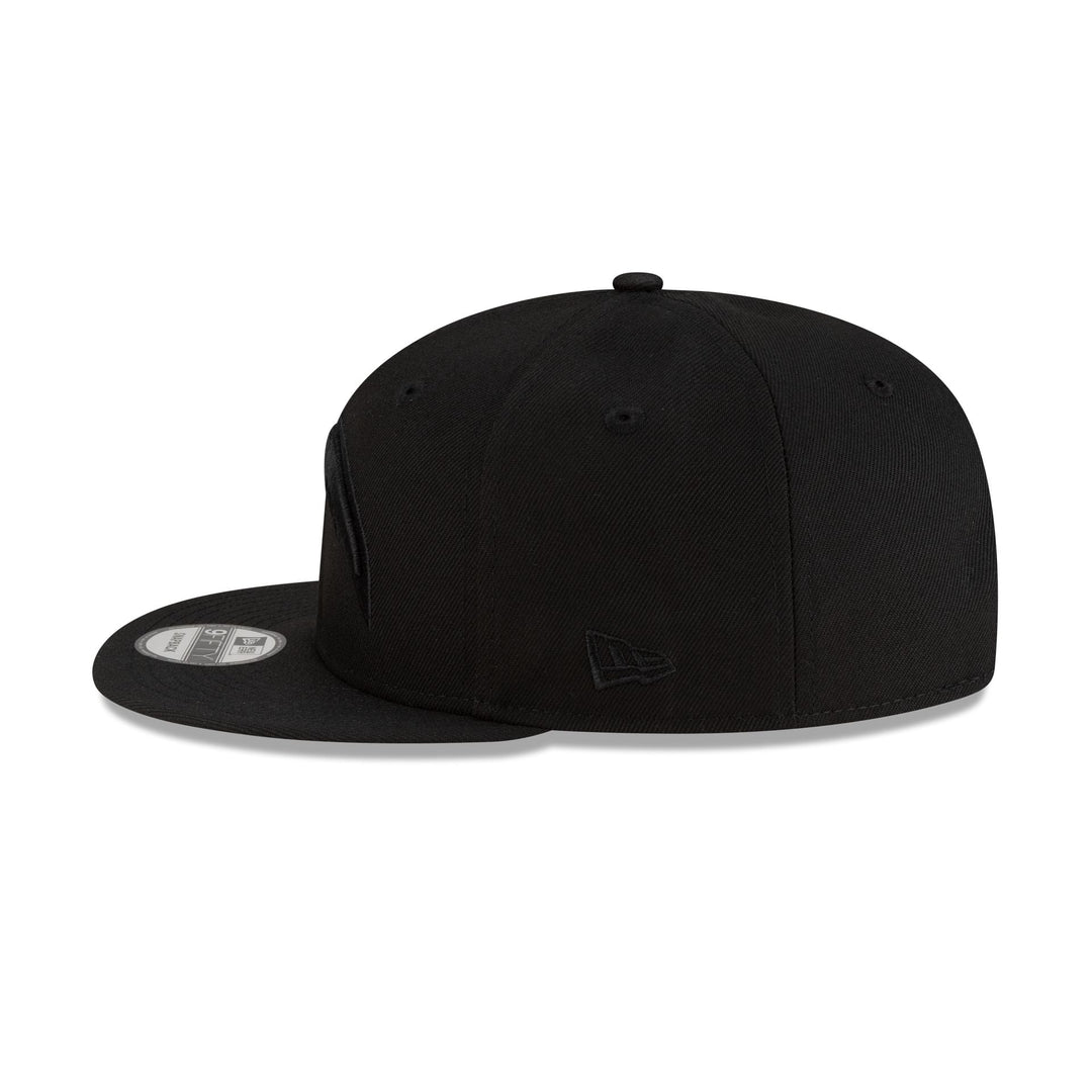 New Era Los Angeles Chargers Black on Black 9FIFTY Snapback Hat - View 5