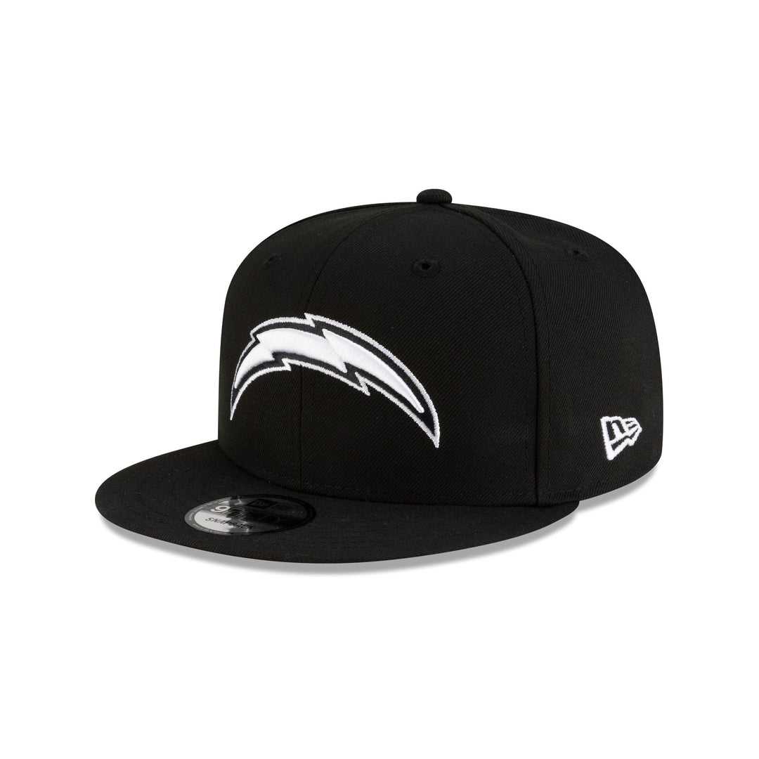 New Era Los Angeles Chargers Black & White 9FIFTY Snapback Hat - View 1