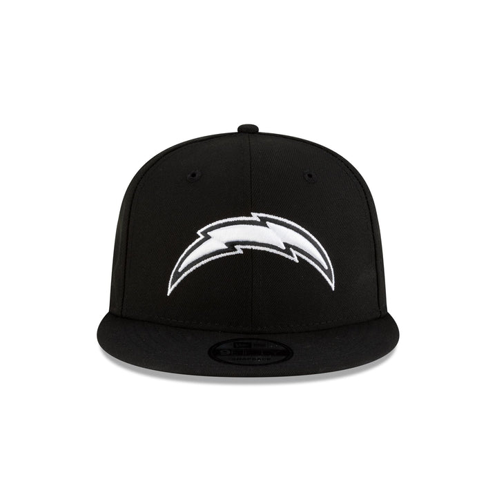 New Era Los Angeles Chargers Black &amp; White 9FIFTY Snapback Hat - View 4