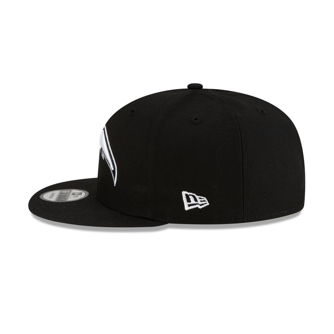 New Era Los Angeles Chargers Black &amp; White 9FIFTY Snapback Hat - View 5