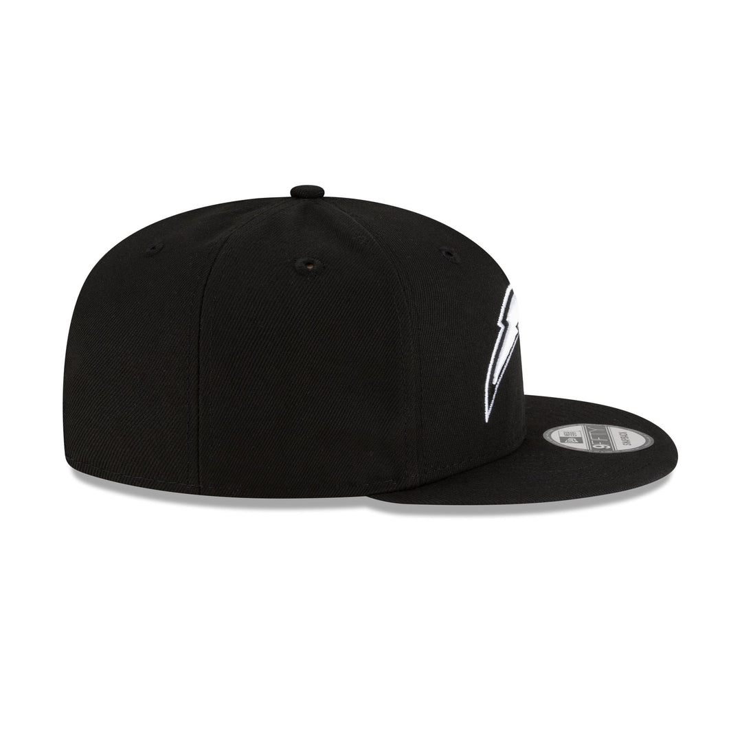 New Era Los Angeles Chargers Black &amp; White 9FIFTY Snapback Hat - View 6