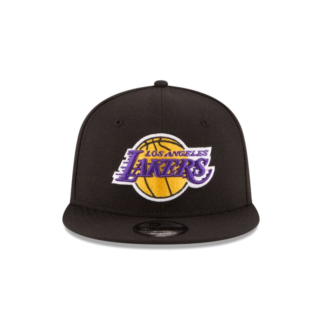 New Era Los Angeles Lakers Black 9FIFTY Snapback Hat - View 4