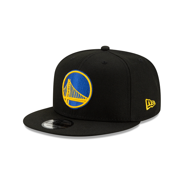 New Era Golden State Warriors Black on Black 9FIFTY Snapback Hat - View 1