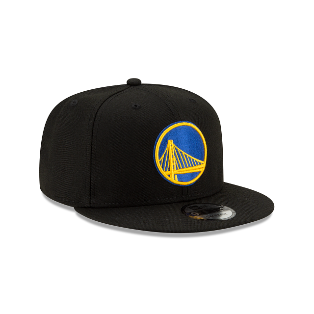 New Era Golden State Warriors Black on Black 9FIFTY Snapback Hat - View 3