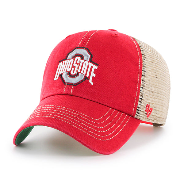 47 Brand Ohio State Buckeyes Trawler Clean Up Adjustable Hat - Red/Green - Front