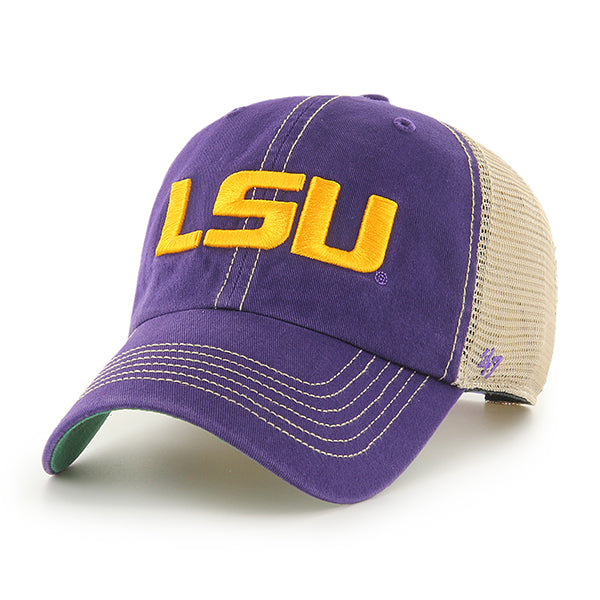 47 Brand LSU Tigers Trawler Clean Up Adjustable Hat - Purple/Green - Front