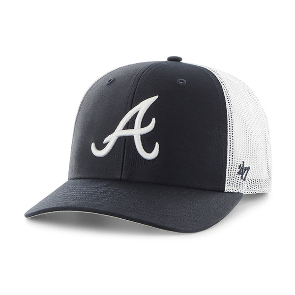47 Brand Atlanta Braves Trucker Adjustable Hat - Navy - Front